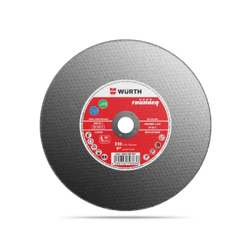 Disco de Corte Abrasivo para Inox W-Max 230 mm x 1,8 mm x 22 mm Wurth